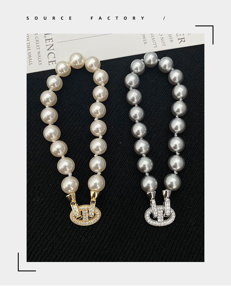 Estilo francés nueva moda retro temperamento sentido zhengyuan shijia perla pulsera nicho de alto nivel sentido ligero de lujo una gama de accesorios pic 5