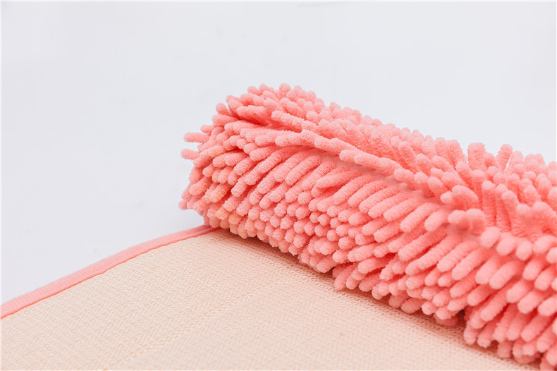 跨境纯色雪尼尔浴室防滑垫 北欧简约吸水地毯客厅卧室厨房地垫详情14