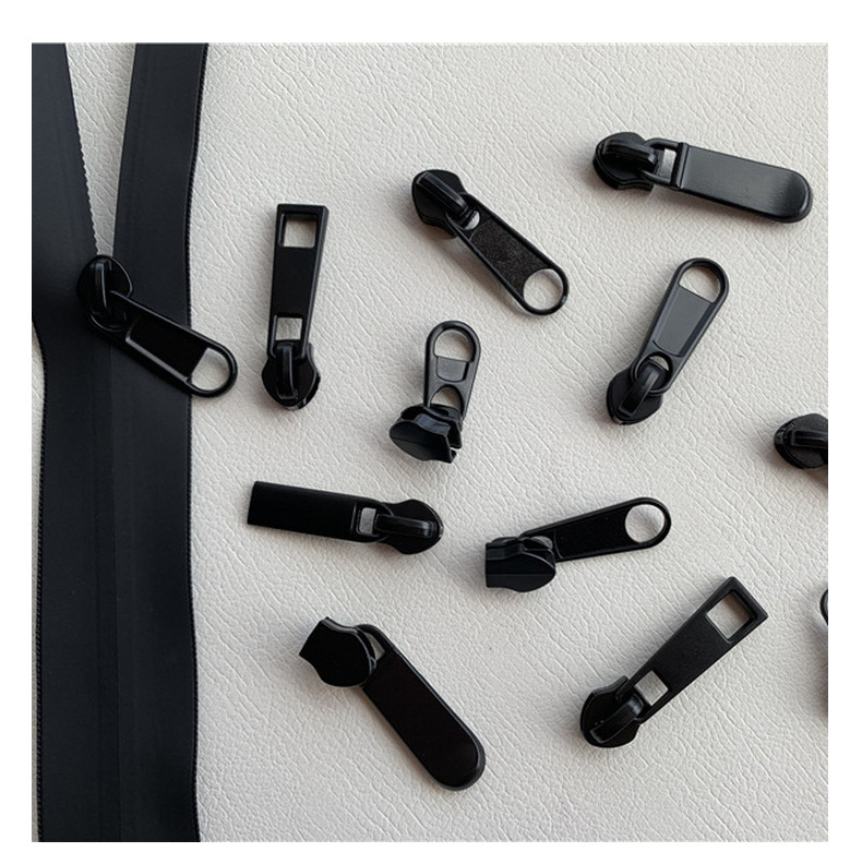 厂家货源5号防水反穿拉头 无锁黑色电泳拉头 男女款书包背包拉片详情13