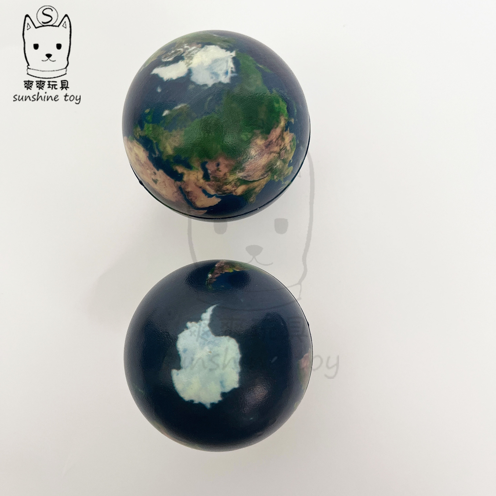 Cross-border manufacturer 6.3cm foam pressure PU Earth Science and education toy gift solid pressure-reducing sponge satellite earth pic 1