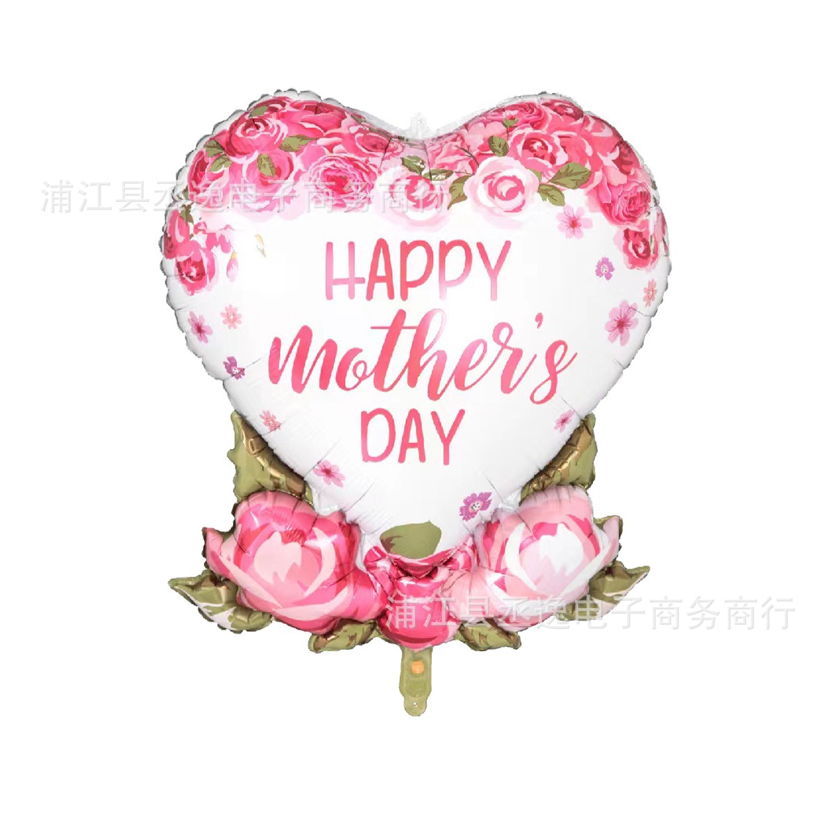 跨境新款母亲节花篮爱心康乃馨小熊铝膜气球母亲节派对装饰布置详情8