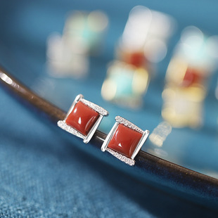 竹节耳环女竹够耳钉小众设计感高级玉石耳坠2022新款纯银耳饰耳圈详情14