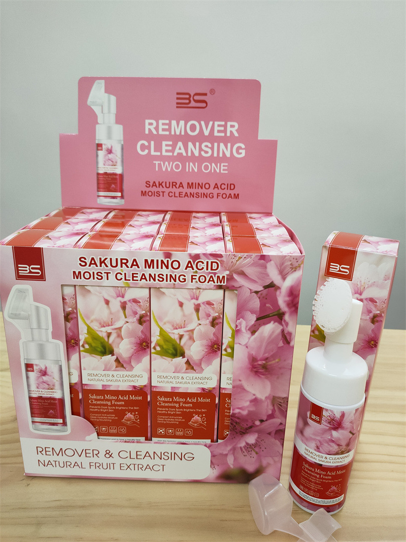 All-english 3S Cherry Blossom Bubble Facial Cleanser 150ml Facial Cleanser Mousse Hydrates, moisturizes and controls oil pic 4