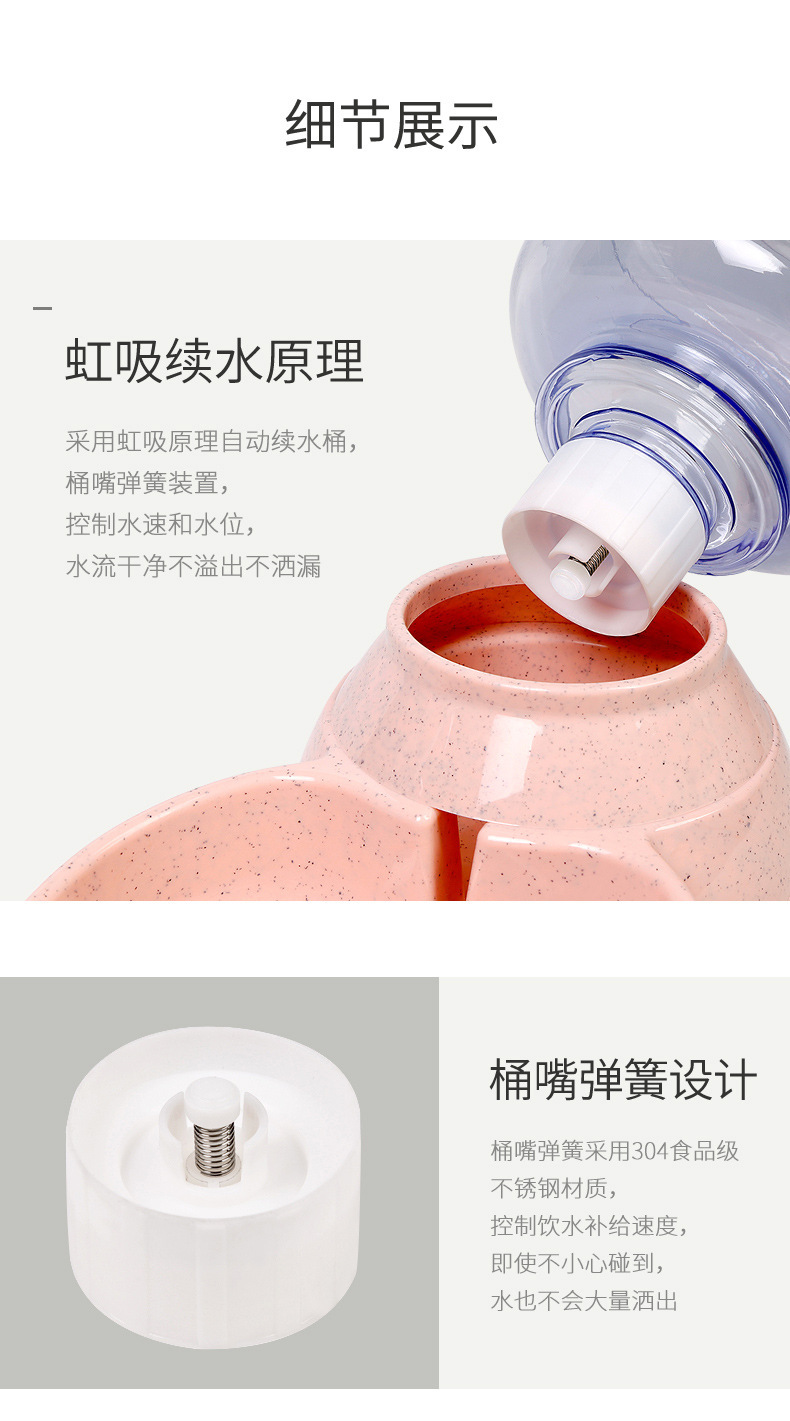 Cute dog and cat pet drinking and feeding automatic device, dog food bowl, Bichon Frise and Teddy drinking products pic 11