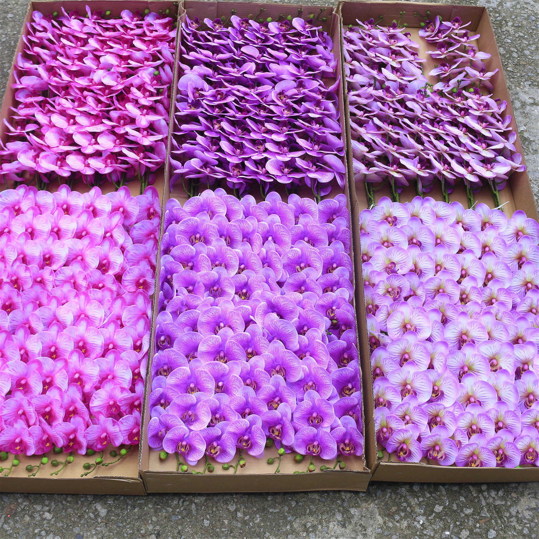 Artificial flowers, artificial lawns, artificial trees, artificial flowers, artificial lawns, artificial trees, artificial phalaenopsis, single 5-head, 7-head, 9-head, 3D phalaenopsis, PU artificial flowers wholesale, home and wedding artificial flowers pic 13