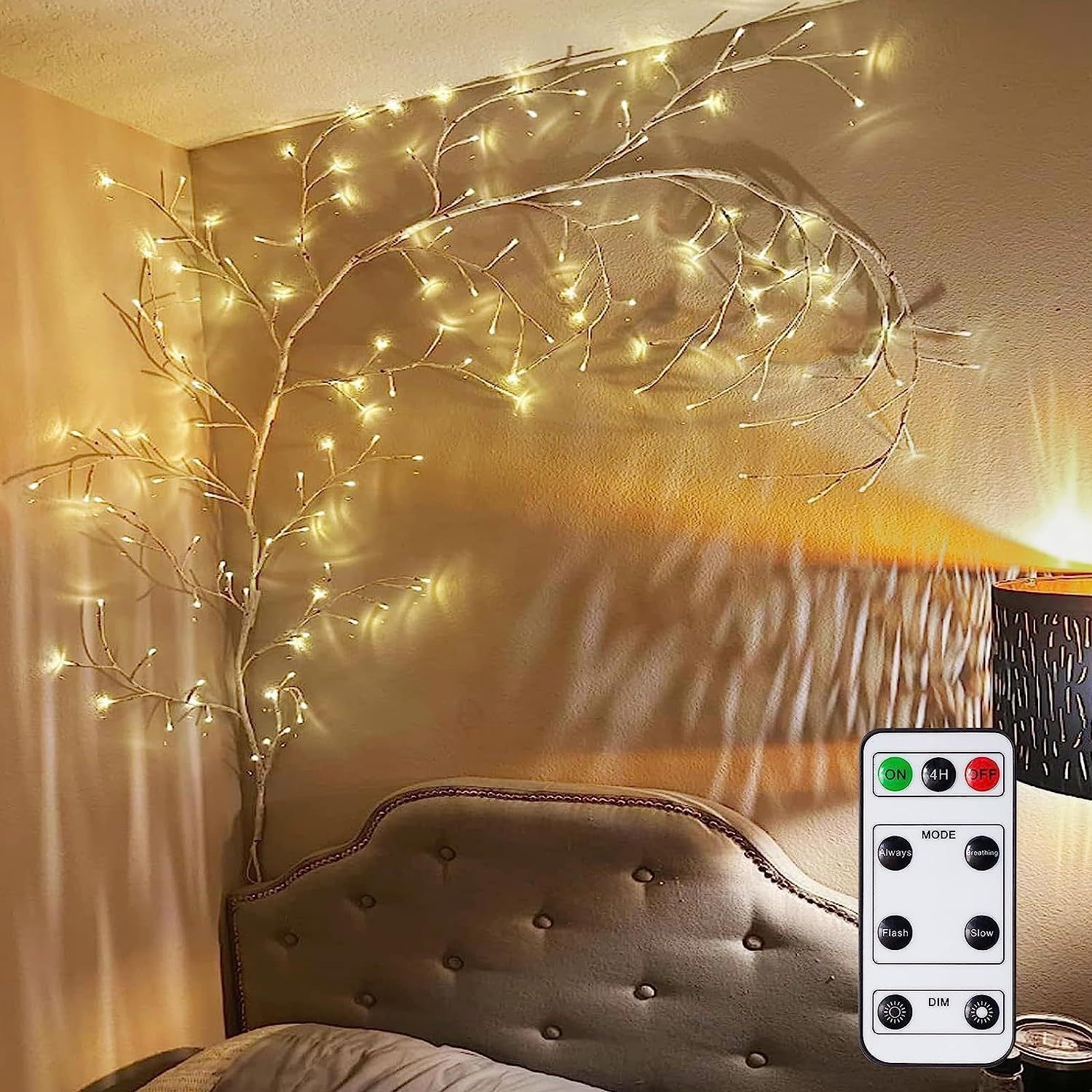 Cross-border LED flexable lámpara de rama lámpara de ratán lámpara de ambiente de habitación lámpara decorativa de pared lámpara de estilo lámpara de árbol pic 2