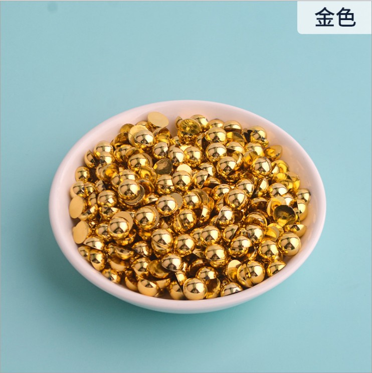 AB Water Lily, AB semi-circular pearl, mobile beauty, AB semi-circular pearl, diy nail art, pearl accessories, flat bottom pic 35