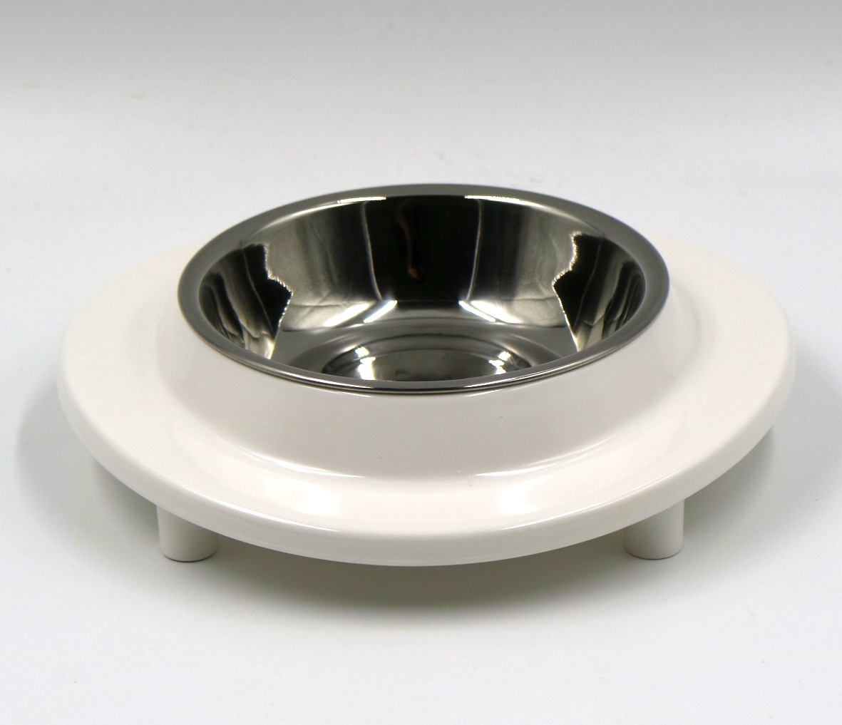 The manufacturer offers wholesale of new solid-color round melamine two-in-one stainless steel dog bowls in stock pic 9