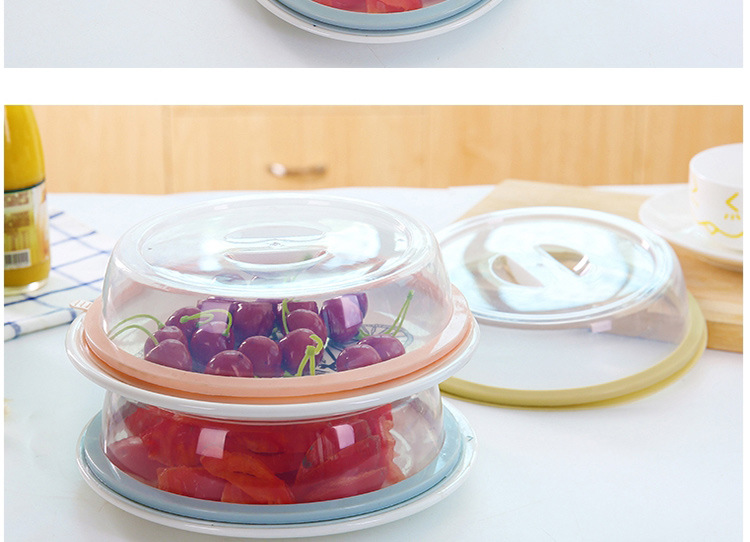 Stackable refrigerator fresh-keeping lid, microwave oven-specific heating oil-proof lid, bowl lid, plate lid, multi-purpose sealing lid pic 2