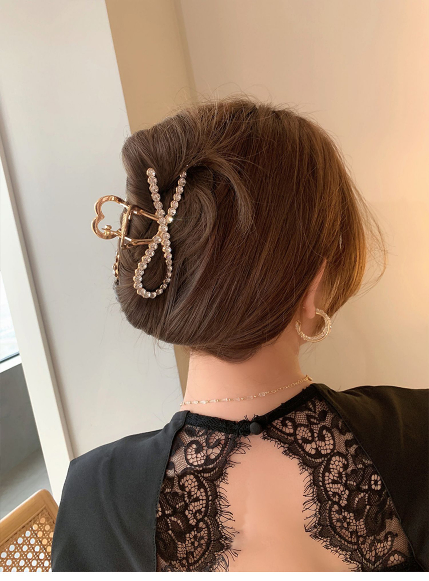 韩国新款珍珠发夹后脑勺女大号抓夹网红气质发卡抓发夹鲨鱼夹头饰详情8