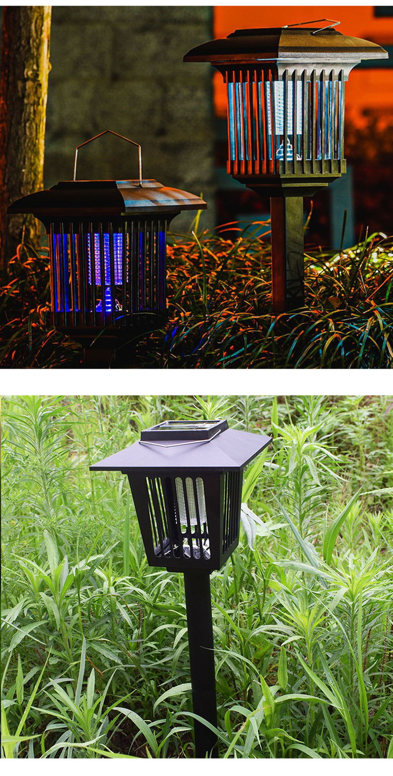 Solar-powered mosquito-killing lamp, a perfect tool for killing, catching and attracting mosquitoes. Outdoor courtyard garden rainproof ground lawn lamp pic 10