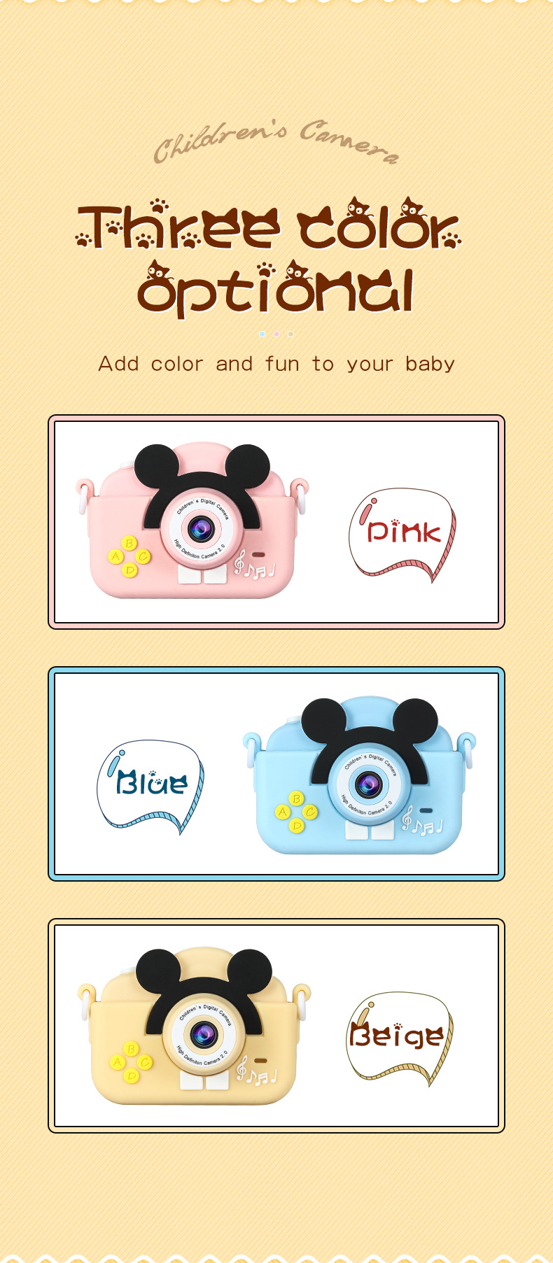 A5 Cross-border Children and Students Digital Mini Camera Fun Toy Educational Birthday and Festival Gift Camera pic 13