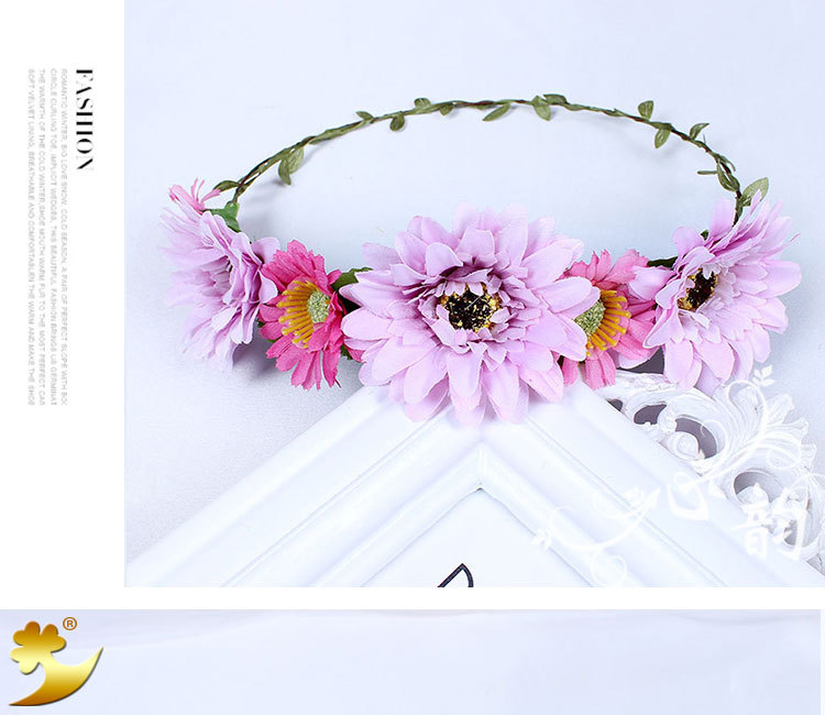 Japanese and Korean-style sunflower wreaths for brides, bridesmaids, children, headwear, headbands, headflowers, photo shoots, spring outings and outdoor activities wholesale pic 5