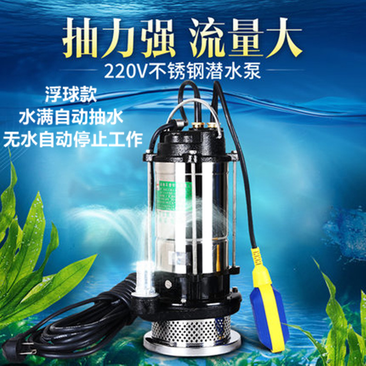 家用220不锈钢潜水泵大功率抽水机抽水泵农用污水泵家用农用洗车详情5