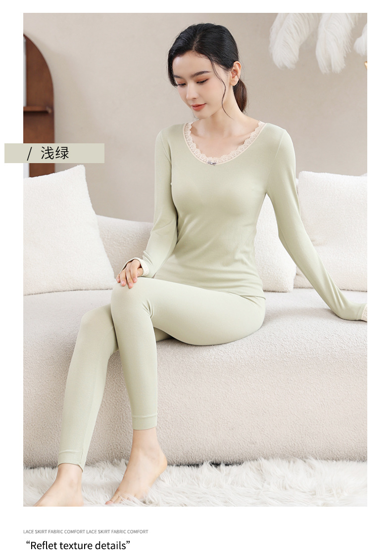 保暖内衣套装女秋冬新款长袖上衣打底衫薄款美体衣秋衣秋裤两件套详情20