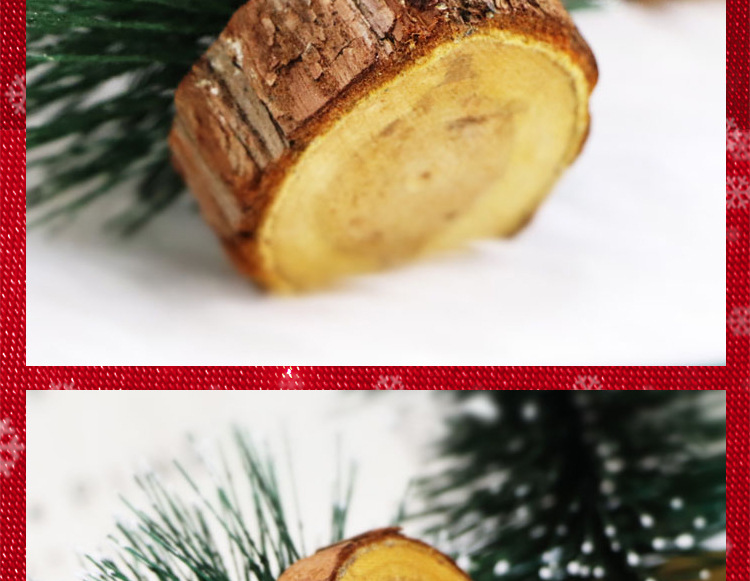 The hot-selling mini snow-covered velvet Christmas tree, Christmas decoration with a simulated wooden base and a pagoda tree window display, is now in full bloom pic 40