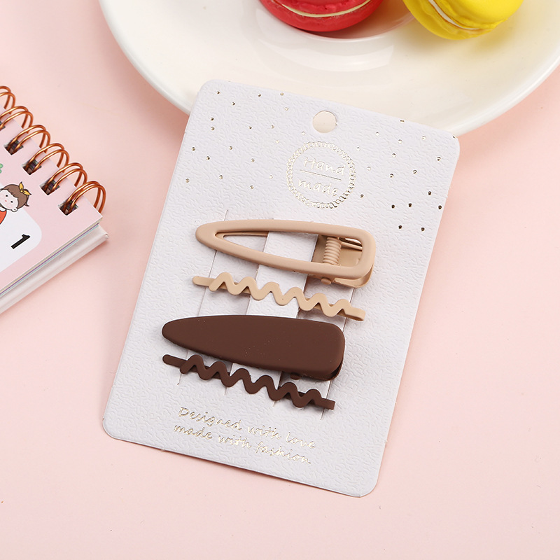 新款AB款发夹 马卡龙糖果色女式发饰5cm树脂鸭嘴夹头饰简约刘海夹详情11