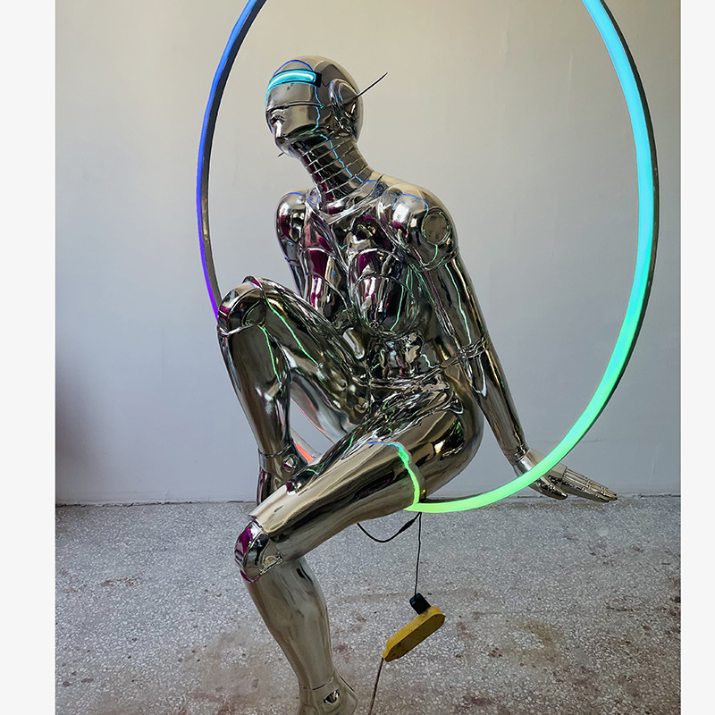 The electroplated Kongshanji light luxury living room floor-standing sculpture, the opening of the shopping mall, the moving-in gift, the craft display items, the trendy brand, and the decoration customers pic 6