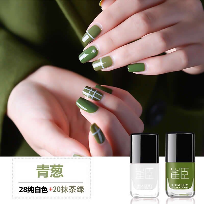 【6 bottles, 9.9】 Nail polish without baking, peelable, water-based, odorless, student set, street stall pic 10