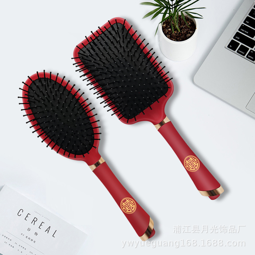气垫梳气囊梳子头部按摩梳子女士专用长发卷发梳家用便携梳头神器详情5