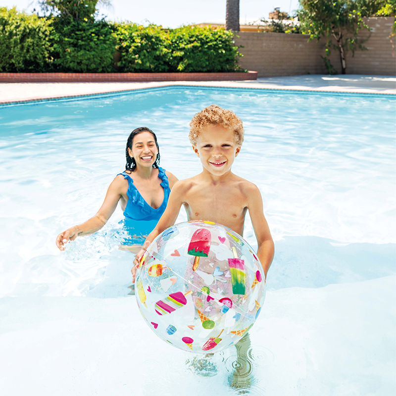 INTEX59040流行组沙滩球儿童pvc充气拍拍球 透明卡通充气玩具批发详情2