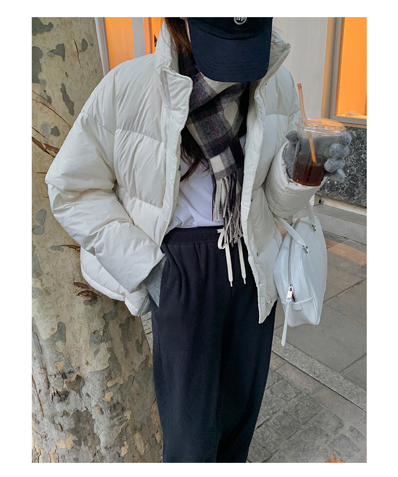 TG90% White duck down thickened down jacket for Women 2021 Winter New stand-up Collar Coat 15580(same style as 13519) pic 7