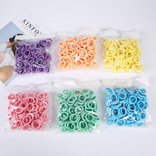 Wholesale of large colored towel loops, seamless adult rubber bands, high-elasticity ponytail tie, hair bands, headwear and hair ties pic 8