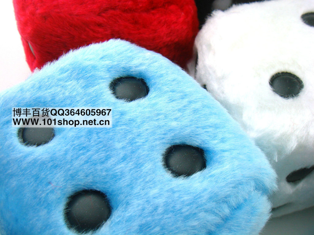 速卖通亚马逊wish跨境专供爆款毛绒色子汽车挂件骰子饰品车挂详情35