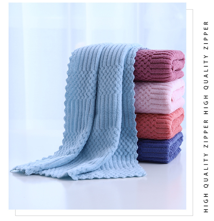 National Trend factory wholesale warp knitted coral fleece towels, thickened, water-absorbent, soft and non-shedding, Jixiangge face wash gift towels pic 17