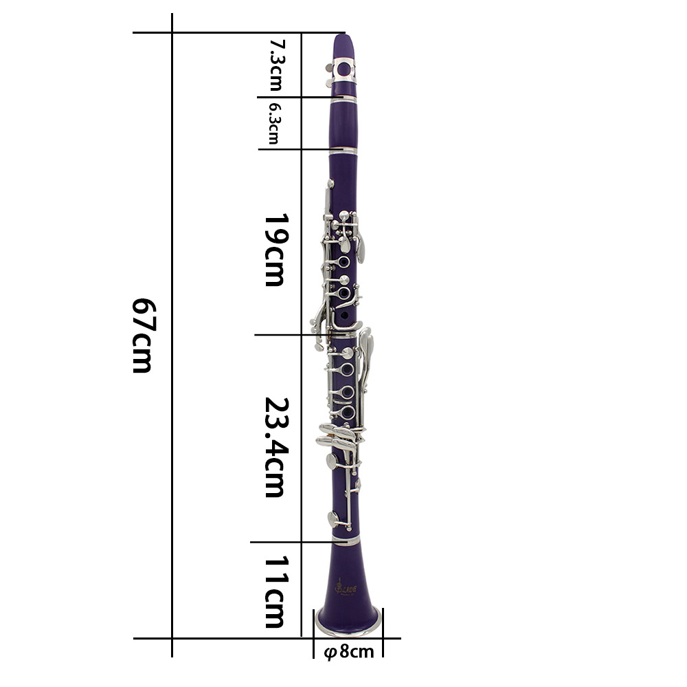 Factory wholesale LADE clarinet 17-key bakelite clarinet in B-flat major, student and adult grading instrument clarinet sets pic 3