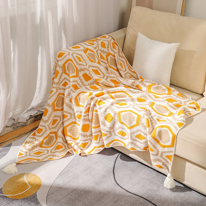 Bohemian blanket, sofa cover blanket, air conditioning blanket, knitted nap blanket, Class a blanket, bed end blanket, blanket pic 12