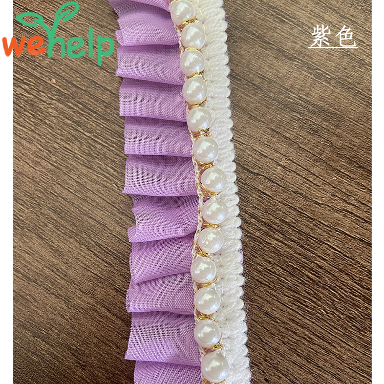 Wholesale of hot-selling lace, pearl lace, chiffon, pleated chanel-style lace accessories and decorative webbing pic 41