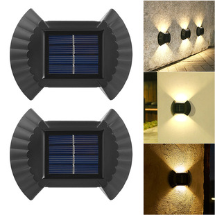 New solar-powered outdoor courtyard lamps for yard and garden decoration and wall washing, with top and bottom luminous atmosphere wall lamps pic 25