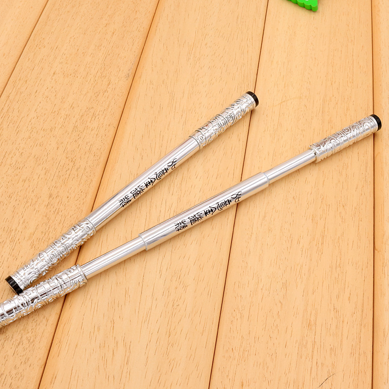 Retractable golden hoop rod magnetic pressure-reducing gel pen with 12 steel balls, black 0.38 magnetic pressure-reducing gel pen wholesale pic 21