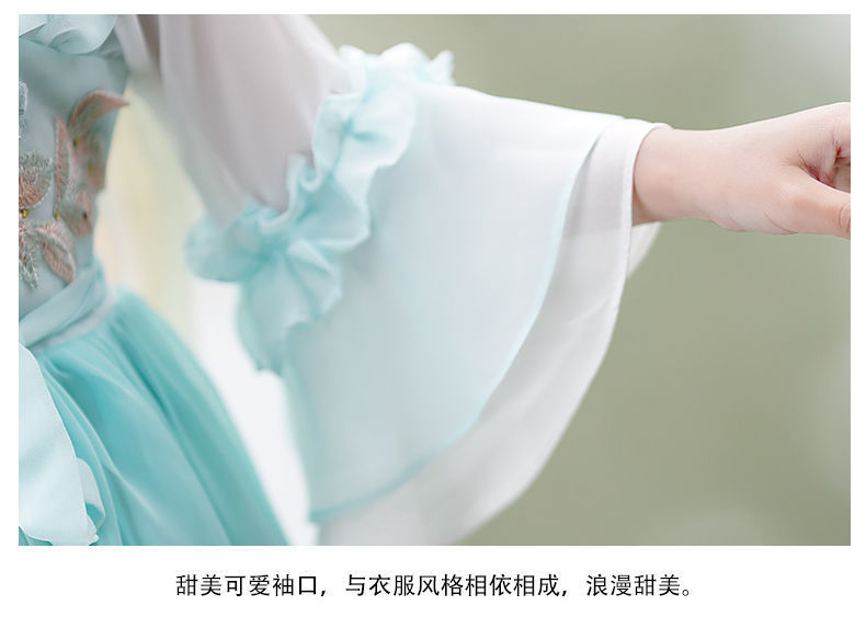 汉服女童超仙古装襦裙薄款风儿童连衣裙小女孩古风童装唐装夏汉服详情16