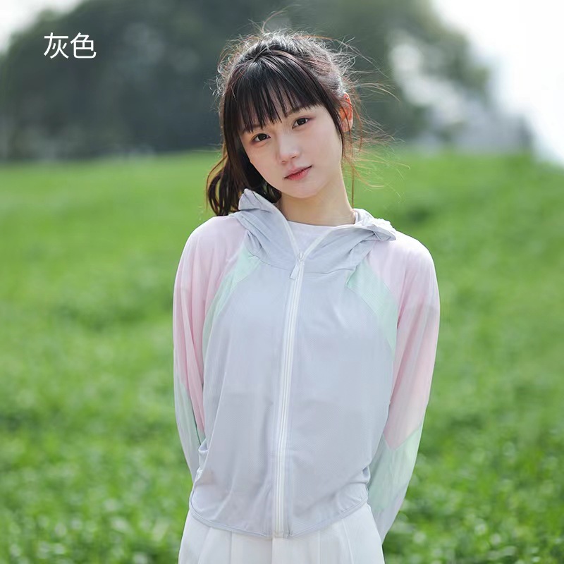 The same style of black rubber cap brim patchwork color-blocking Xiaoye Kazuko sun-protective clothing, yoga slimming little rabbit sun-protective clothing for women pic 29