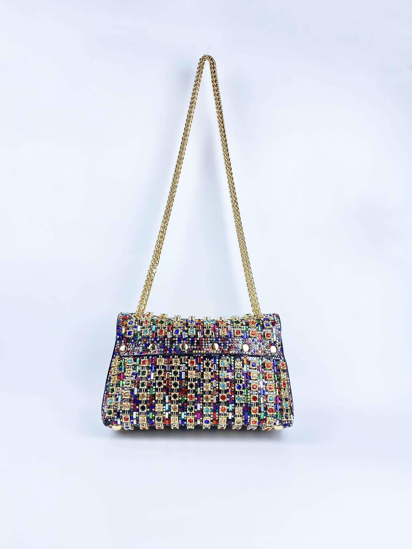 欧美小香风迷你小包包时尚高级小众轻奢带钻单肩斜跨女士手机包包详情2