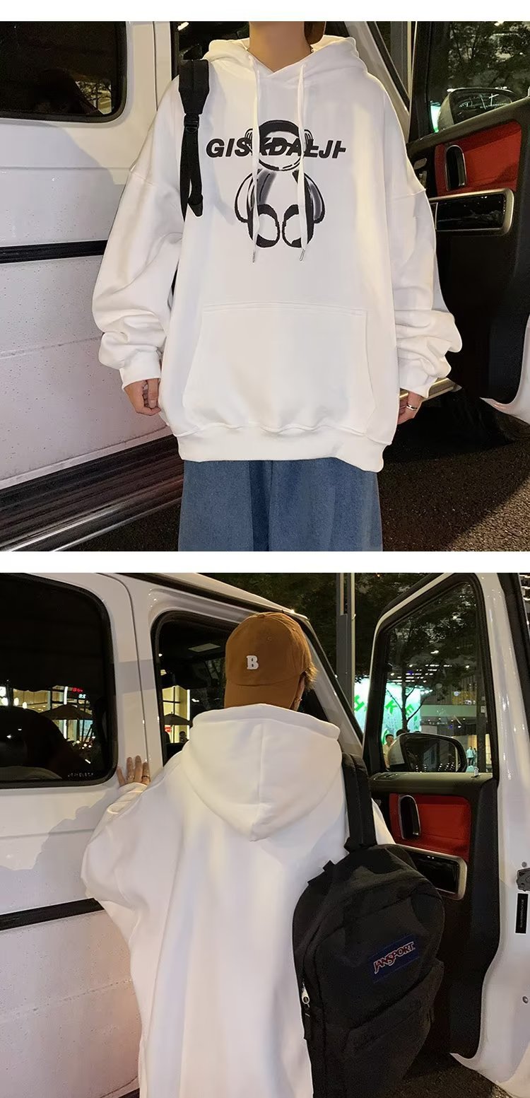美式重磅男士连帽卫衣宽松韩版潮流潮牌外套薄款情侣装秋冬季详情5