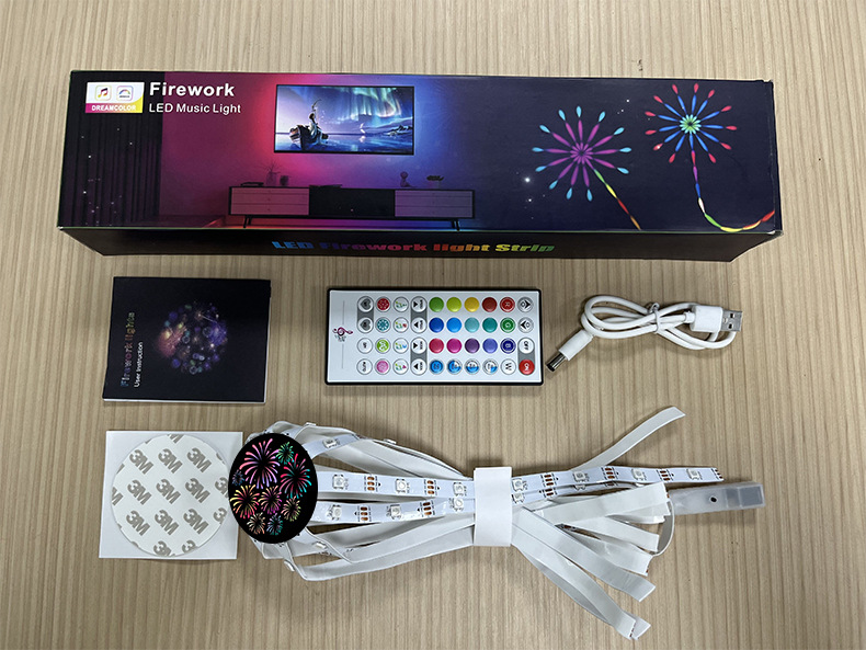 Iridescent smoke lantern Christmas decoration LED music flowing water horse explosion light strip Bluetooth full-color smoke lantern strip pic 10