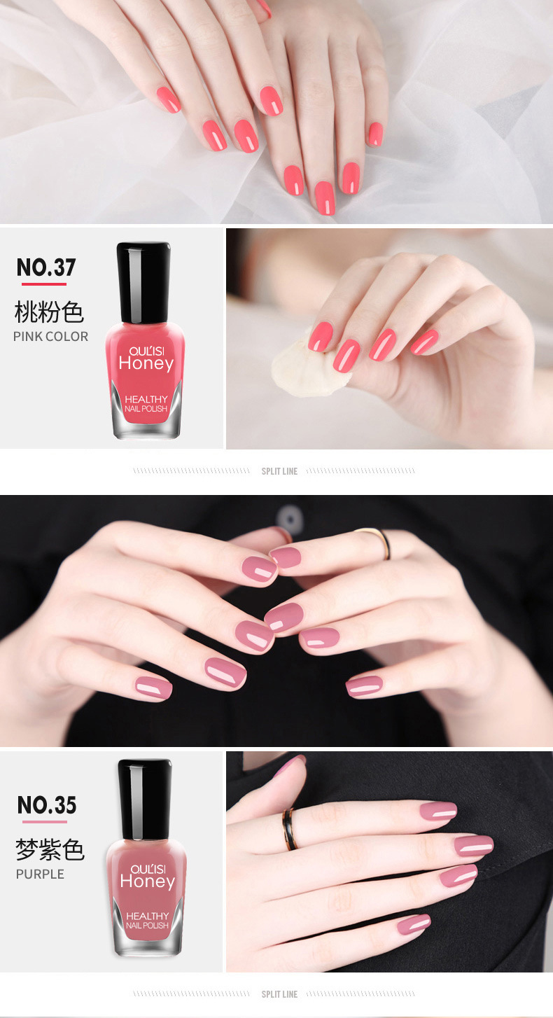 Oulis Water-based peelable and tear-off nail Polish 8ml no-baking wholesale cosmetics and Makeup set manufacturer pic 21