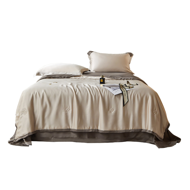 高端120支天丝夏凉被四件套夏季薄被子可水洗冰丝夏被真丝空调被.详情3