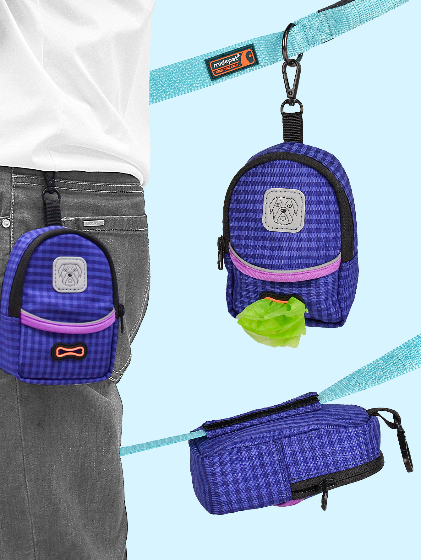 跨境新品宠物狗训练零食袋 便携式宠物口袋 腰带扣宠物粪便袋收纳详情5