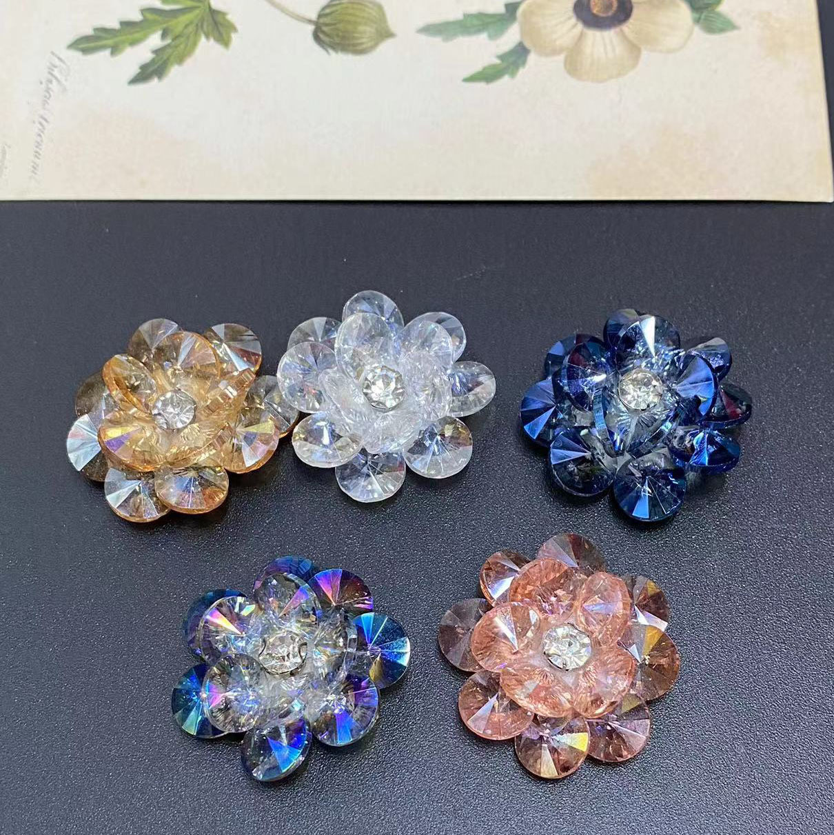 水晶手工花发饰配件鞋子帽子服饰辅料配件发箍发夹配件  厂家直批详情6