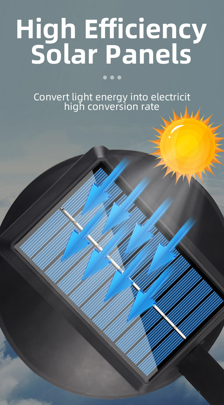 义乌闪电鹰新款太阳能路灯户外感应LED圆形壁灯户外防水景观花园详情24