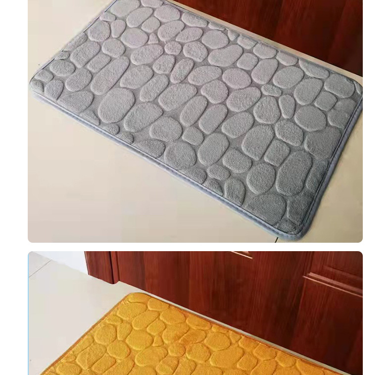 Alfombra coral fleece piedra en relevo hogar memory foam dormitorio baño engrosado absorbente alfombra alfombra antideslizante pic 18