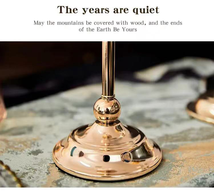 欧式轻奢水晶花瓣玻璃烛台浪漫烛光晚餐家用餐桌装饰摆件家居复古详情12