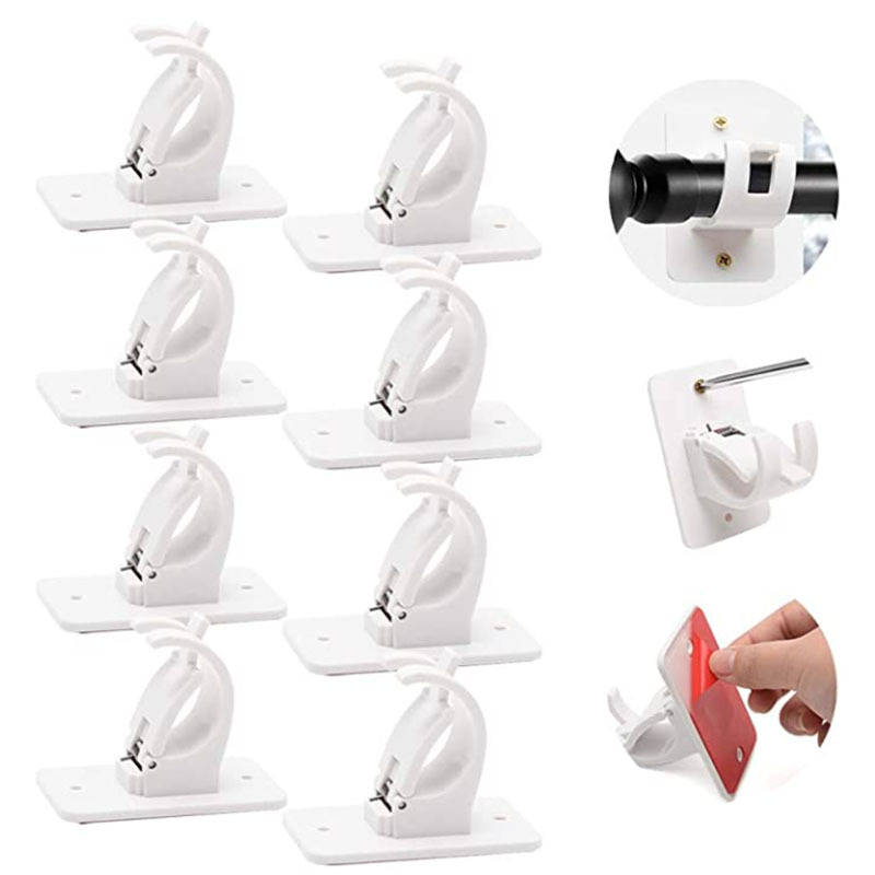 Long rod-shaped hanging clips, curtain rod hanging racks, sticky hooks, hooks, bath curtain rod hanging clips, 2pcs towel rod hanging racks pic 1