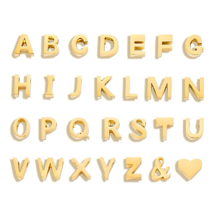 eManco offers stainless steel letter pendant accessories, including 26 English letter pendants and diy jewelry accessories pic 14