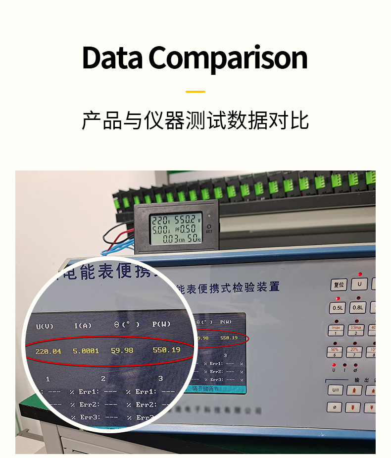Yongmi Smart Home AC digital display voltage, current, power, electricity quantity, energy meter, power monitor, power meter pic 18