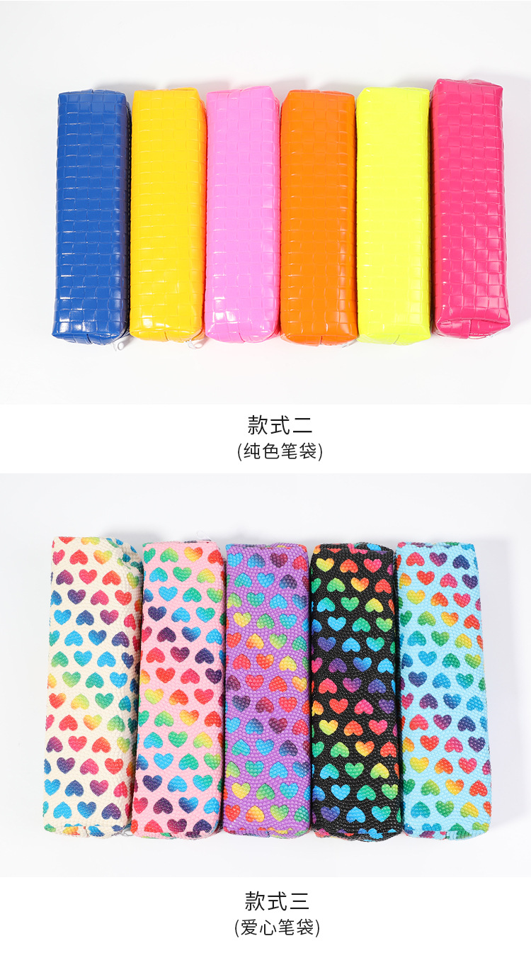 Our own brand Deli Cartoon creative simple letter pen case, student personalized stationery box, silicone tote bag for boys and girls, niche design, in stock pic 3